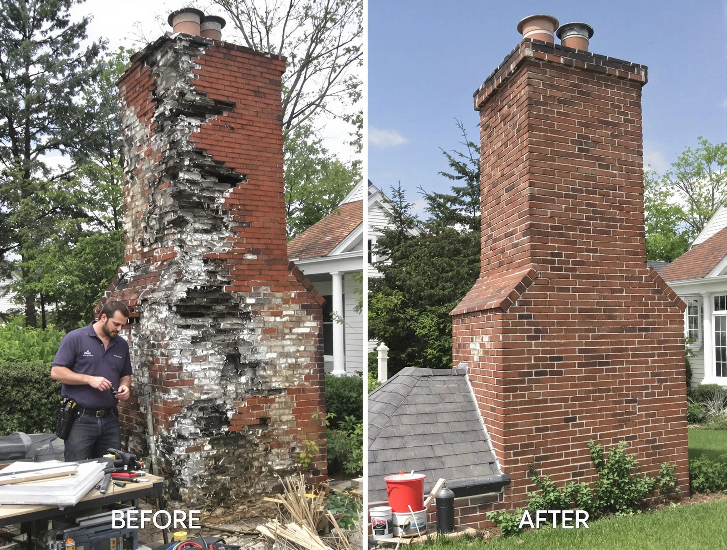 South Salt Lake Chimney Sweep performing a full chimney restoration in South Salt Lake, UT