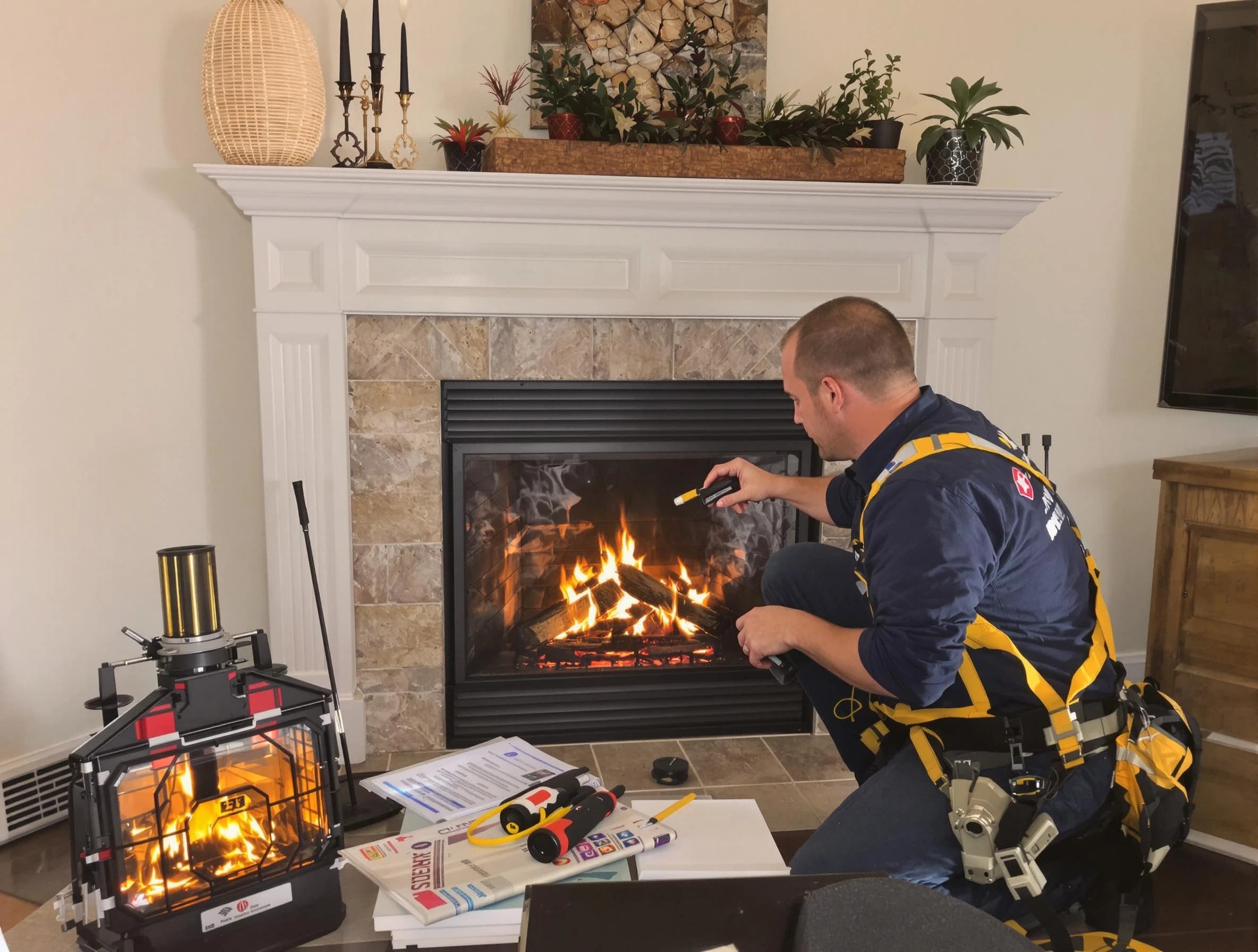 Safety-focused fireplace inspection by South Salt Lake Chimney Sweep in South Salt Lake, UT