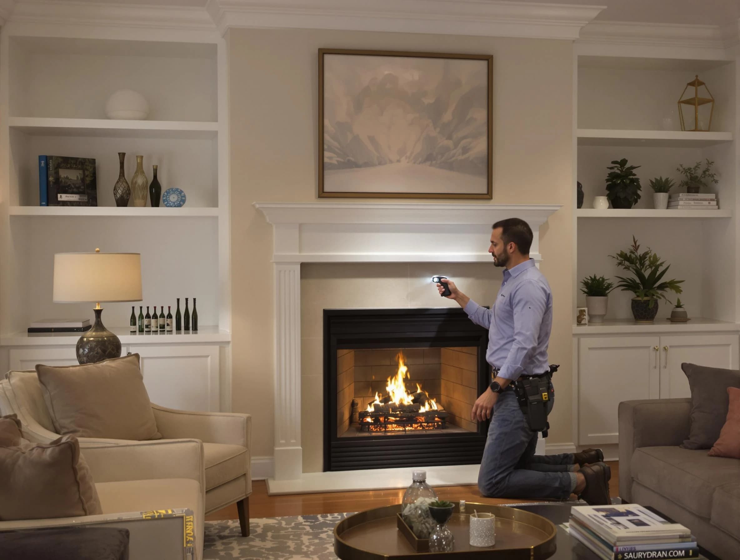 South Salt Lake Chimney Sweep conducting a fireplace safety inspection in South Salt Lake, UT