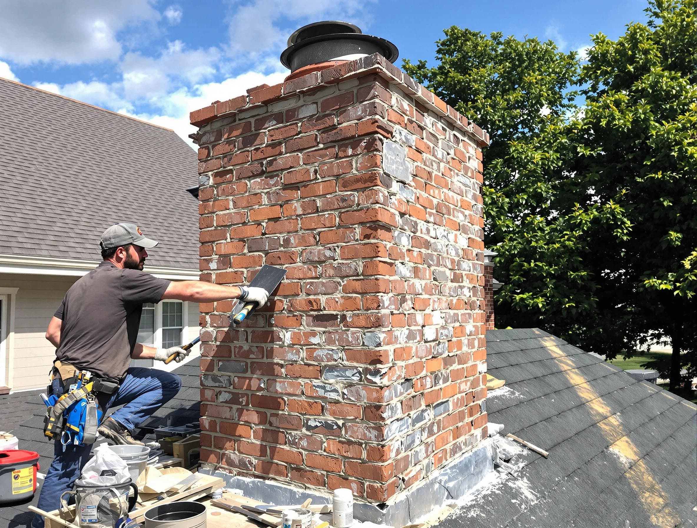 Completed chimney rebuild by South Salt Lake Chimney Sweep in South Salt Lake, UT