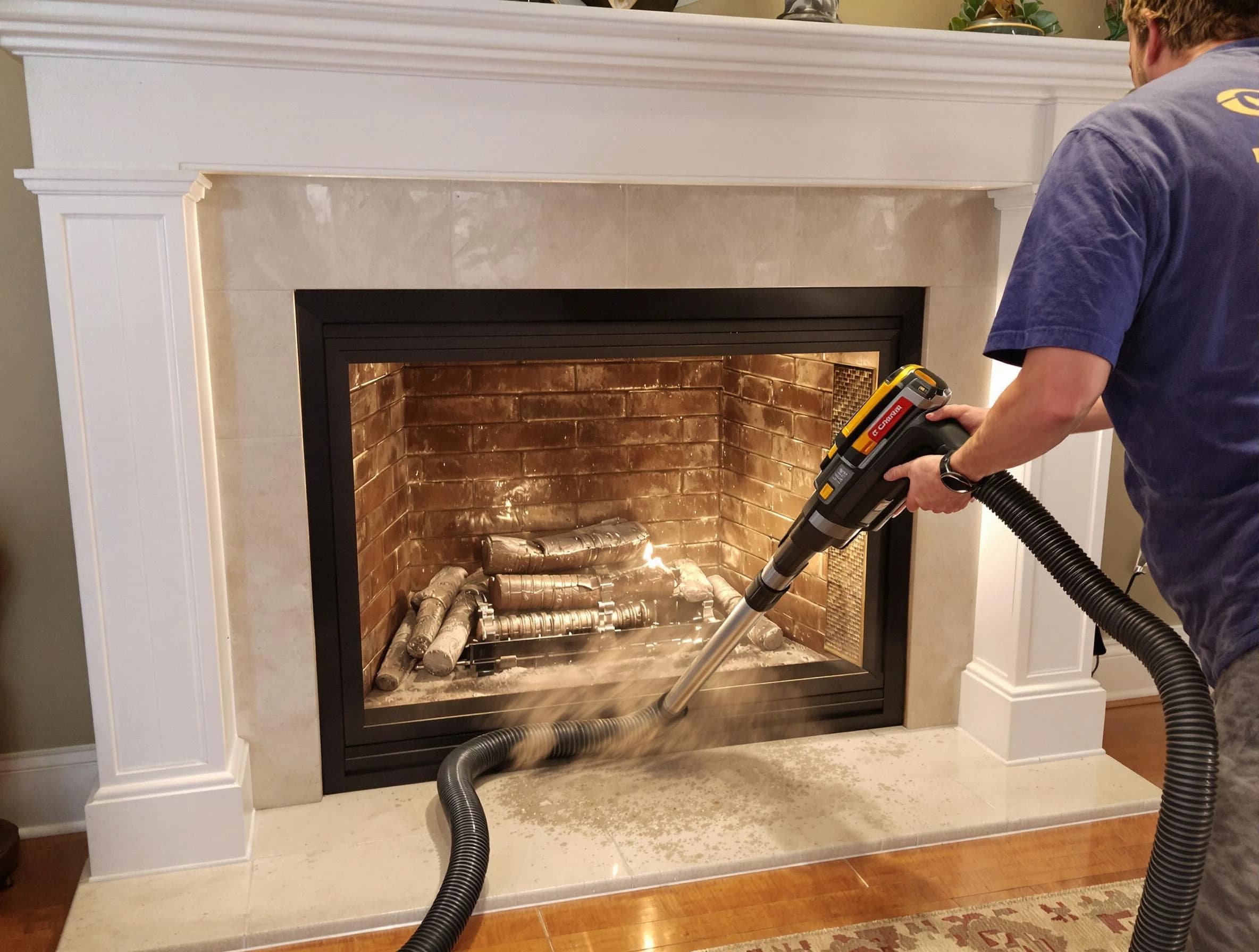 Fireplace cleaning performed by South Salt Lake Chimney Sweep in South Salt Lake, UT