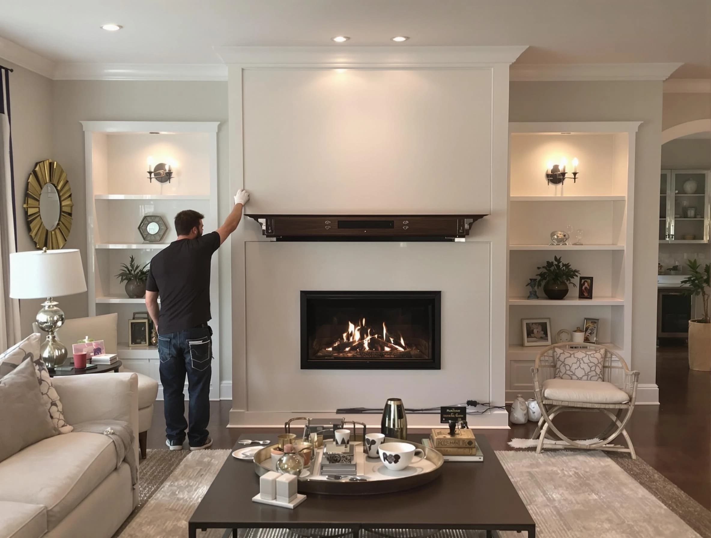 South Salt Lake Chimney Sweep installing a new fireplace in South Salt Lake, UT