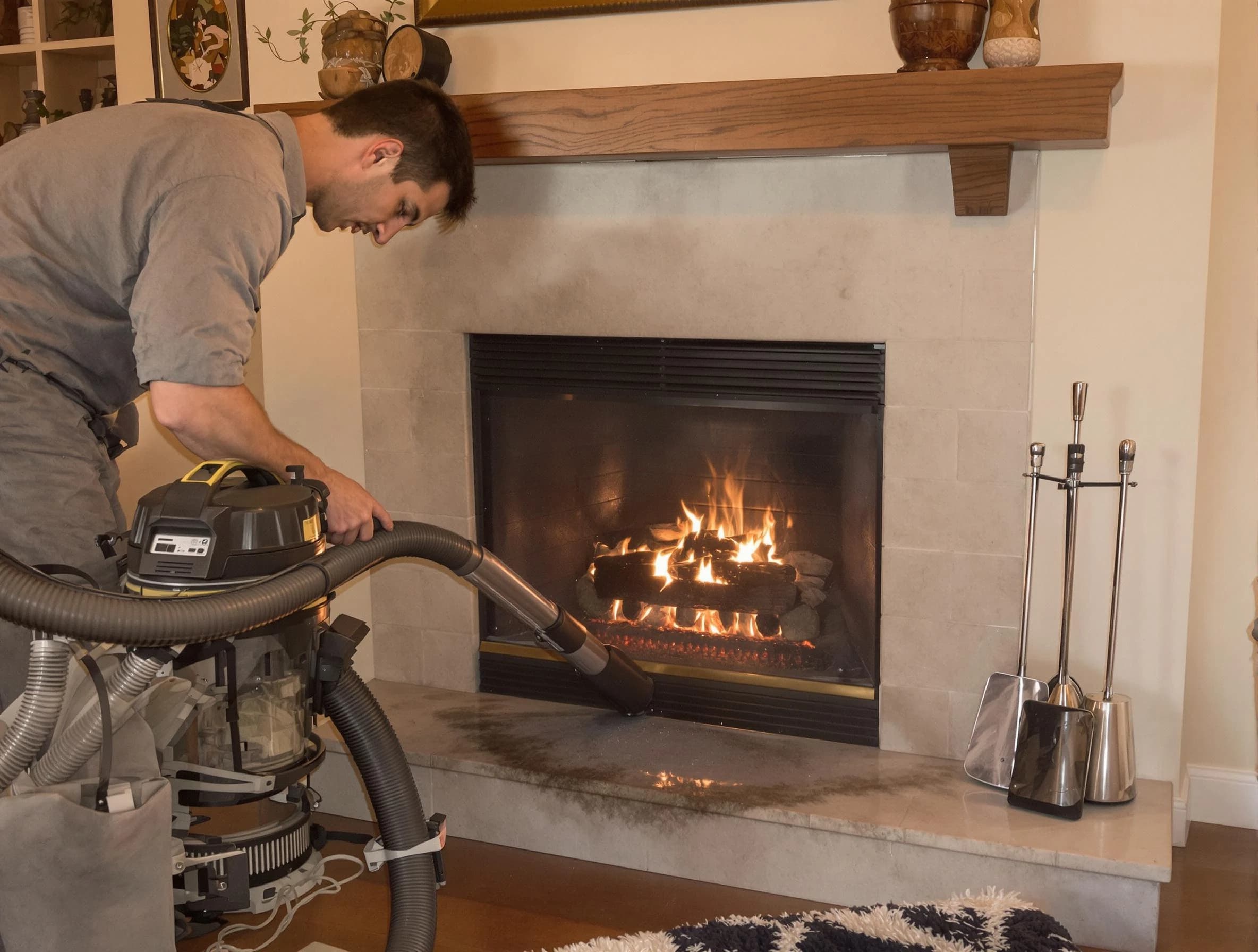 Routine fireplace upkeep by South Salt Lake Chimney Sweep in South Salt Lake, UT